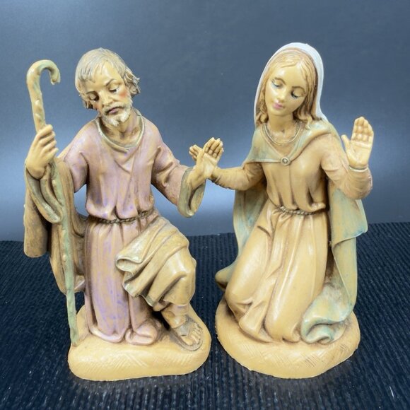 Fontanini Simonetti Other - 1983 Fontanini Simonetti Holy Family Nativity Italy Depose Plastic Mary Joseph
